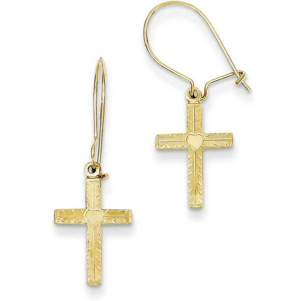 3/8 Inch Sterling Silver Budded Cross Earrings with Post Back Finding 3/8 Inch Sterling Silver Budded Cross Earrings with Post Back Finding